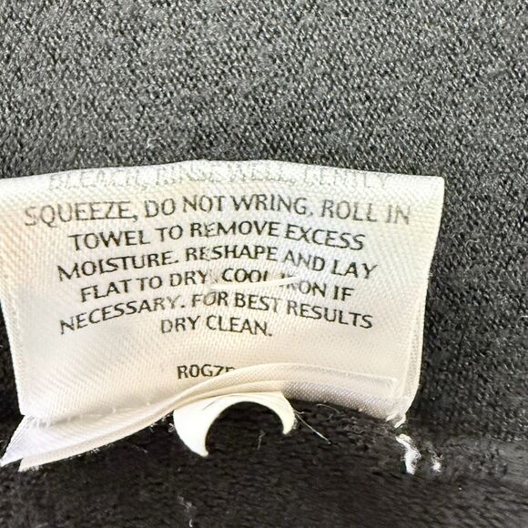 EILEEN FISHER Cardigan Large Black Italian Yarn Open Front Sweater Lagenlook - Picture 7 of 11